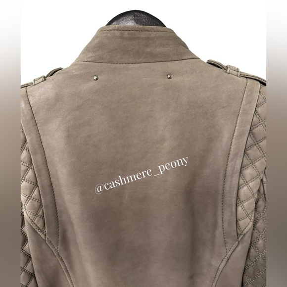 Barbara Bui Lambskin Leather Biker Jacket Size 36 - Picture 7 of 13